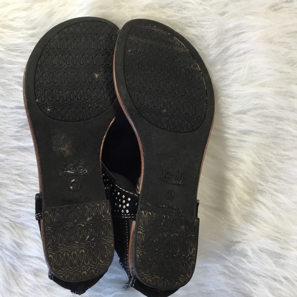 Kali Footwear Black Embellished Flat Thong Sandals - Picture 4 of 6